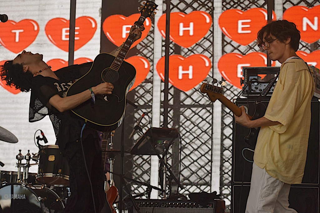 Stephen Sanchez performing on the Who Stage Bonnaroo 2022