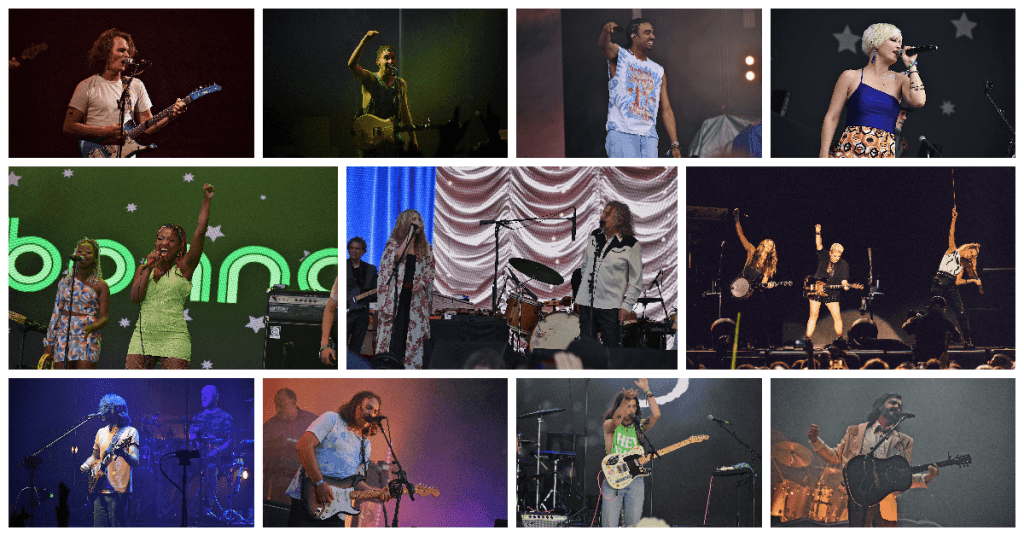 Collage of Artist Who Played on Saturday at the 2022 Bonnaroo Music and Arts Festival