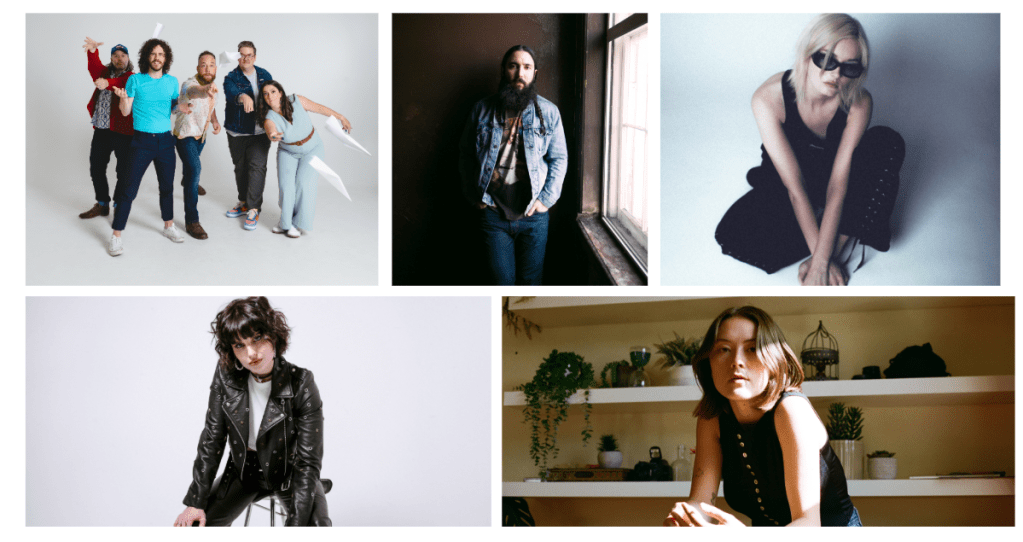 Collage of artists added to the east of 8th spotify playlist on February 19, 2024