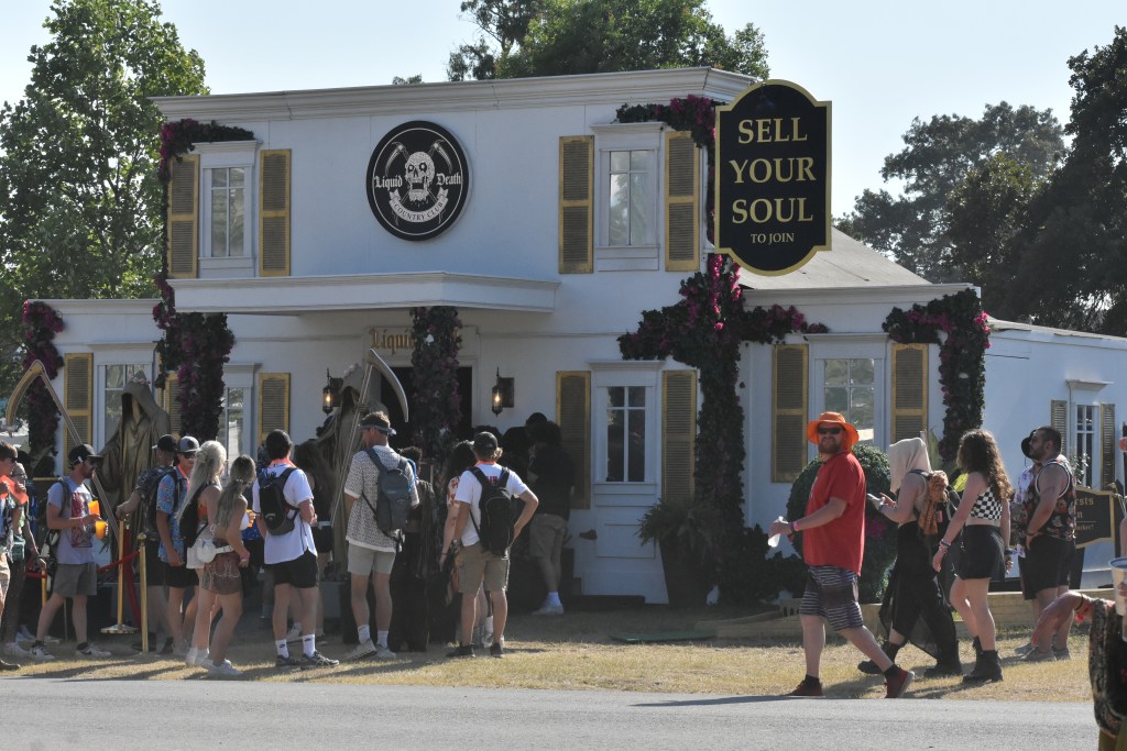 Liquid Death house at Bonnaroo 2024