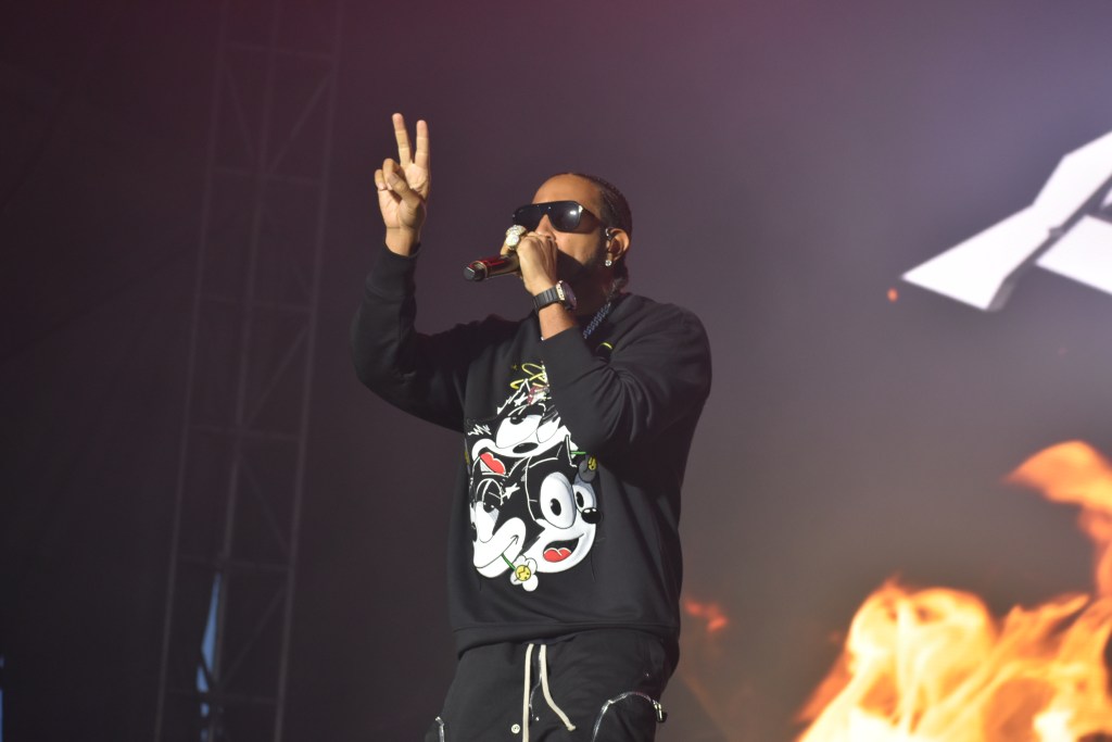 Ludacris performing at the 