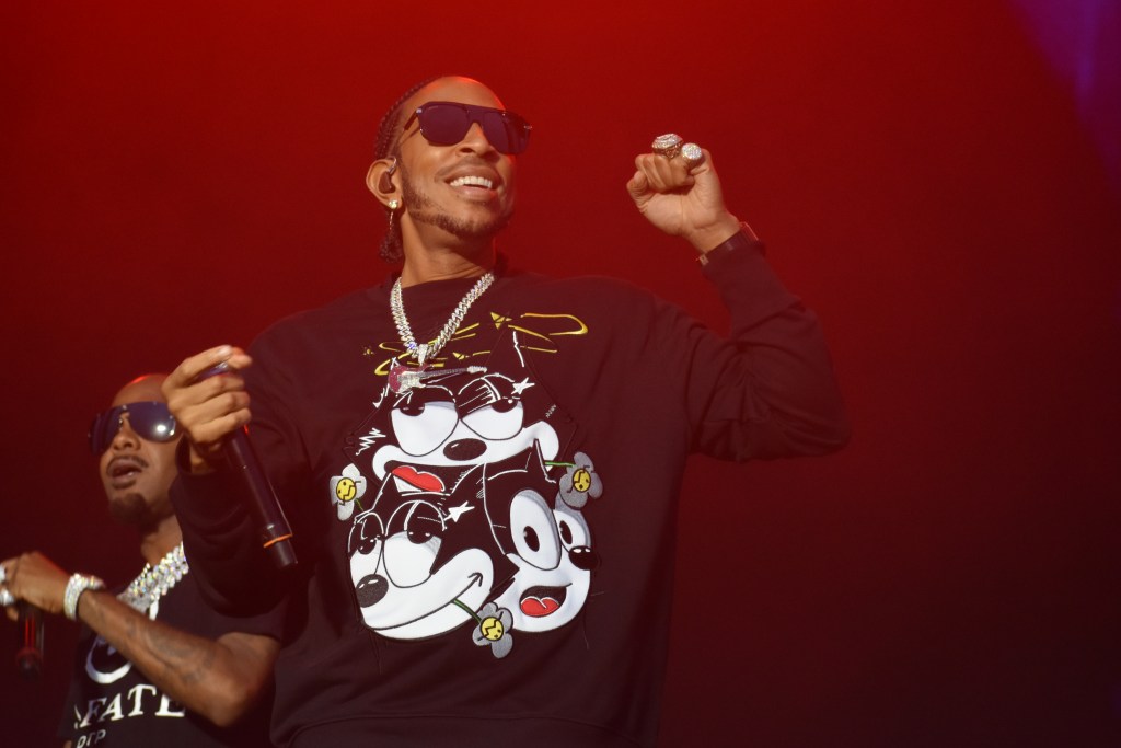 Ludacris performing at the 