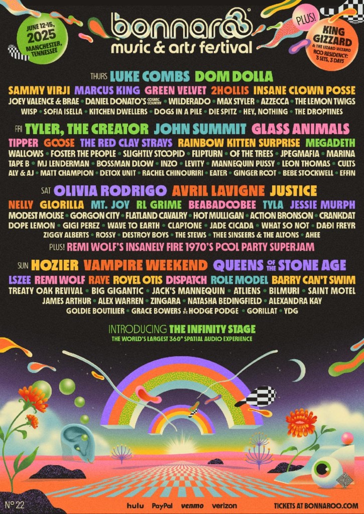 Bonnaroo 2025 Lineup Poster