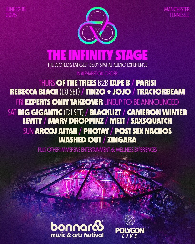 Bonnaroo 2025 Infinity Stage Lineup Poster