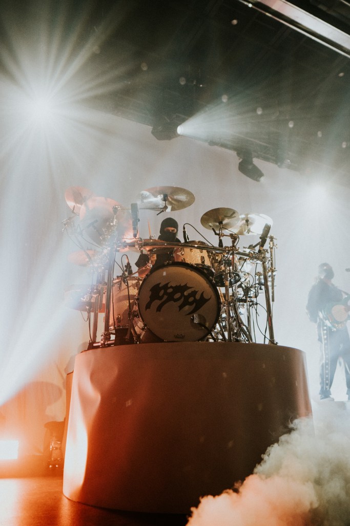Drummer performing at Poppy concert in Nashville Tennessee - Credit Alana Lopez