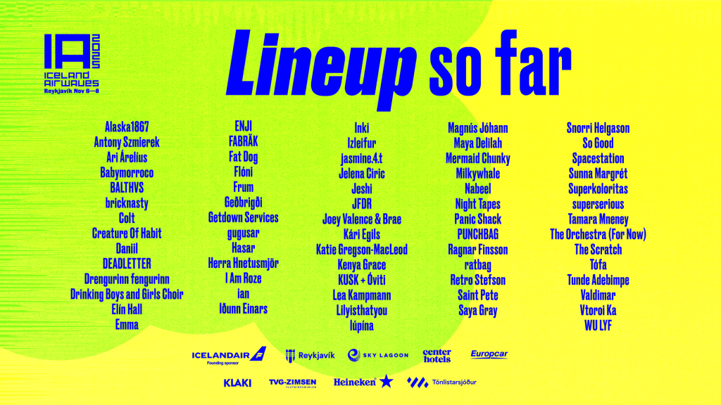 Artists Announced So Far For Icelandic Airwaves 2025