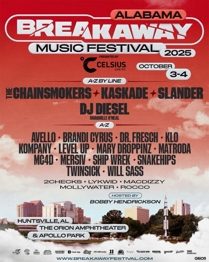 Breakaway Alabama Music Festival Poster 2025