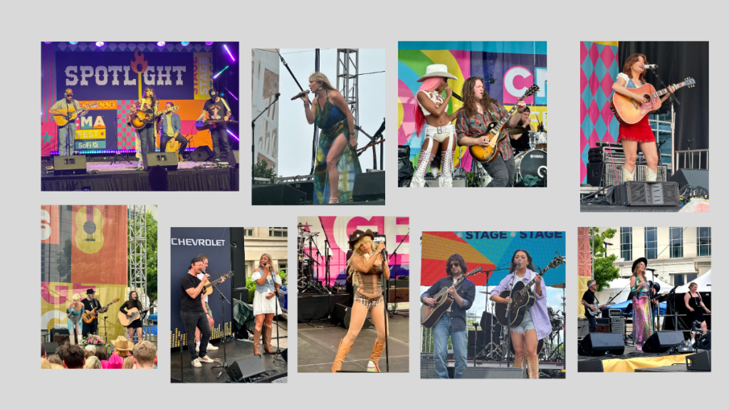 Collage of Artist Playing at CMA Fest 2025