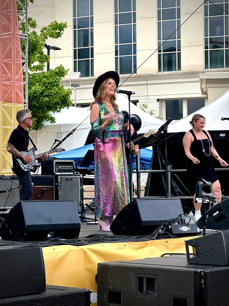 Rita Wilson singing on the Chevy Vibes Stage at CMA Fest 2025
