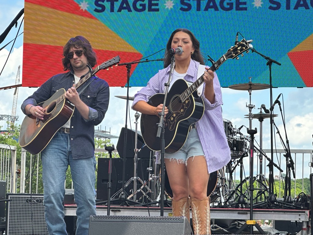 Abby Cone singing on the Hard Rock Stage Sunday at CMAFest 2025