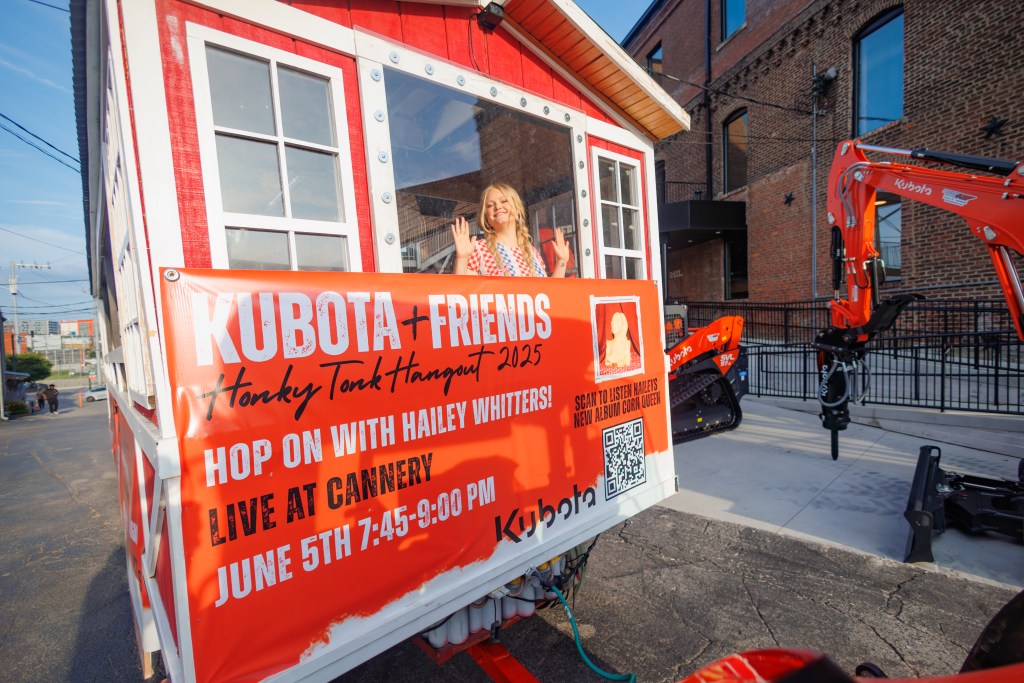 Hailey Whitters with the Kubota Shuttle at CMA FEST 2025