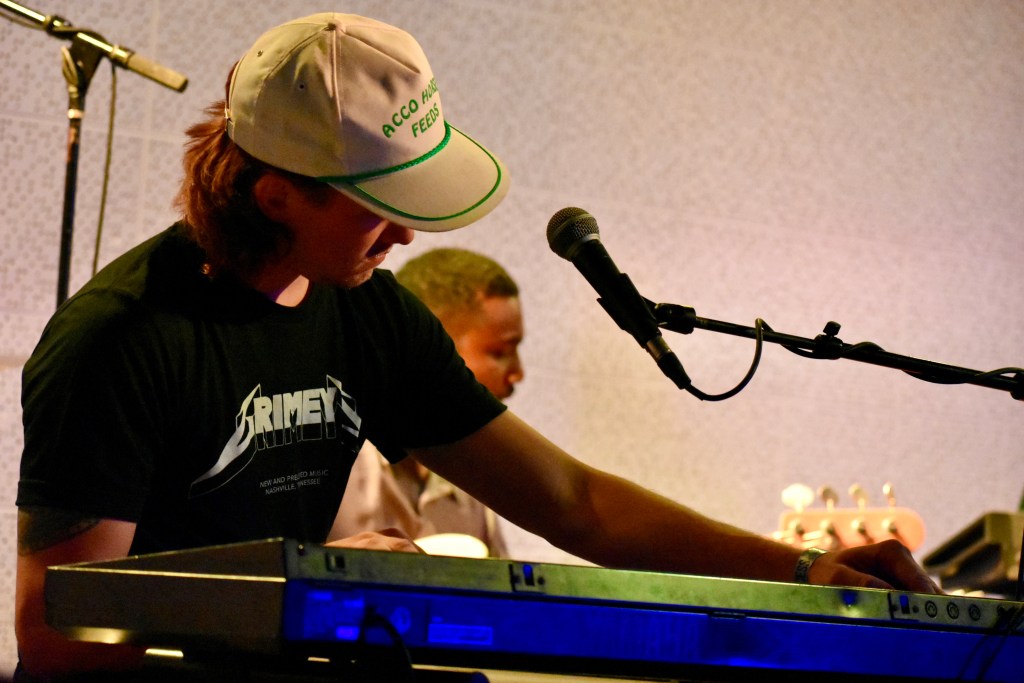 Josh Gilligan playing keys as part of band with Zac Farro At The Blue Room In Nashville