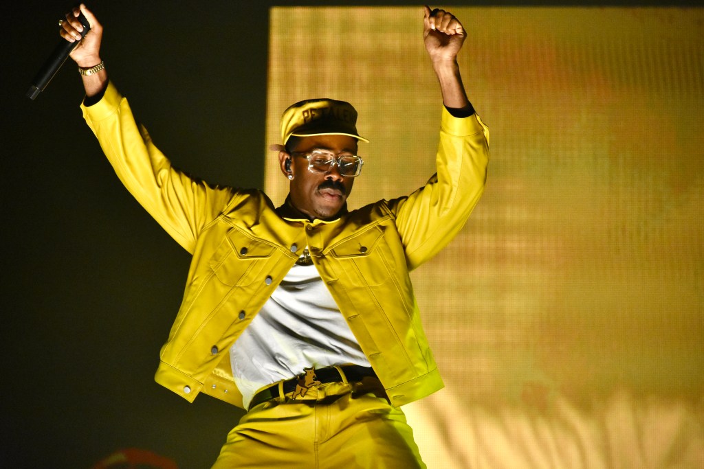 Tyler, the Creator performing at Hinterland Music Festival 2025