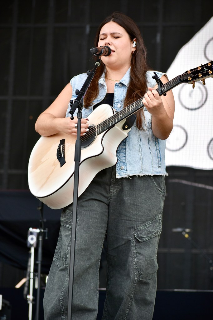 Gigi Perez performing at Hinterland Music Festival 2025 in Saint Charles Iowa