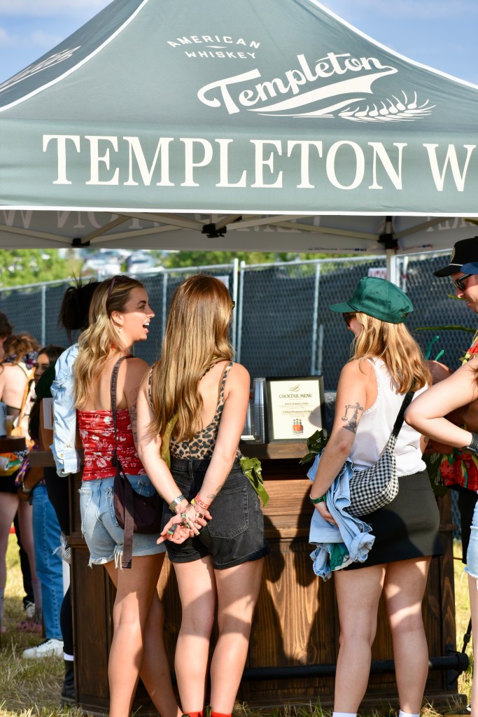 Crowd lined up at Templeton Whiskey Booth at Hinterland Music Festival