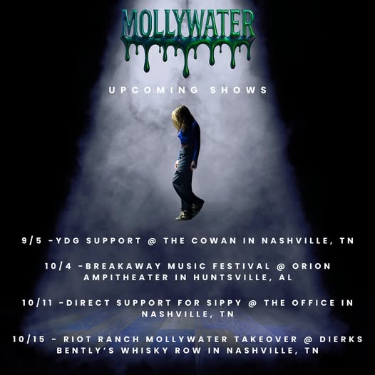 MOLLYWATER Tour dates graphic