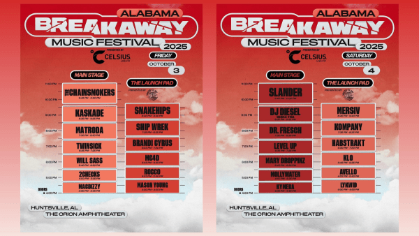 Breakaway Alabama 2025 Daily Schedules