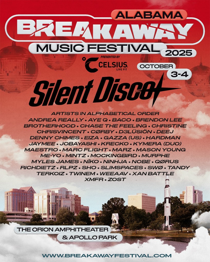 Breakaway Alabama 2025 Silent Disco Lineup