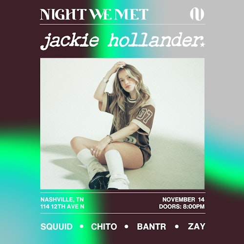Jackie Hollander Night We Met Nashville Concert Poster