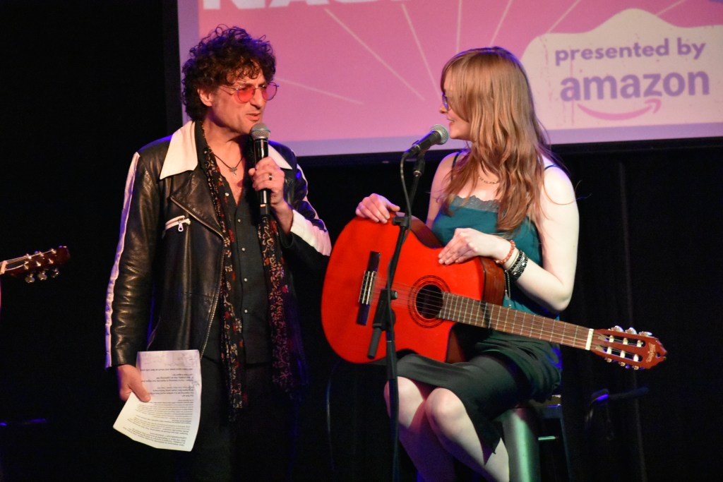 Anya with Girls Write Nashville 2026 benefit emcee Brother Love