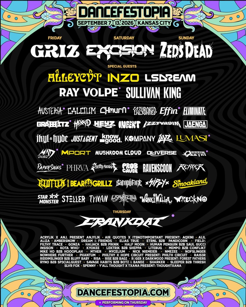 Dancefestopia 2026 Lineup Poster With Phase 2 Additions