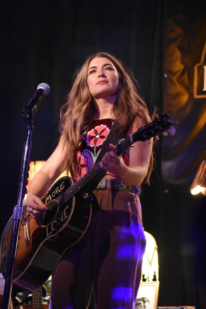 Tenille Townes playing guitar in April in Nashville Tennessee