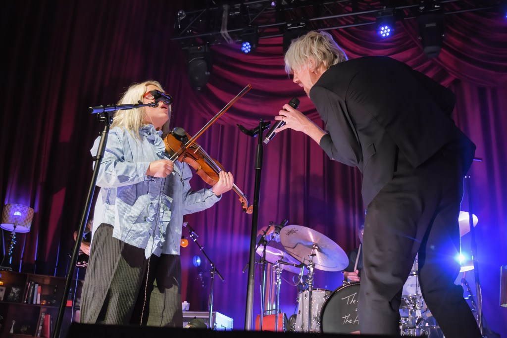 Charity Rose Thielen of The Head and The Heart playing fiddle and Matt Gervais singing at Brooklyn Bowl Nashville April 2026
