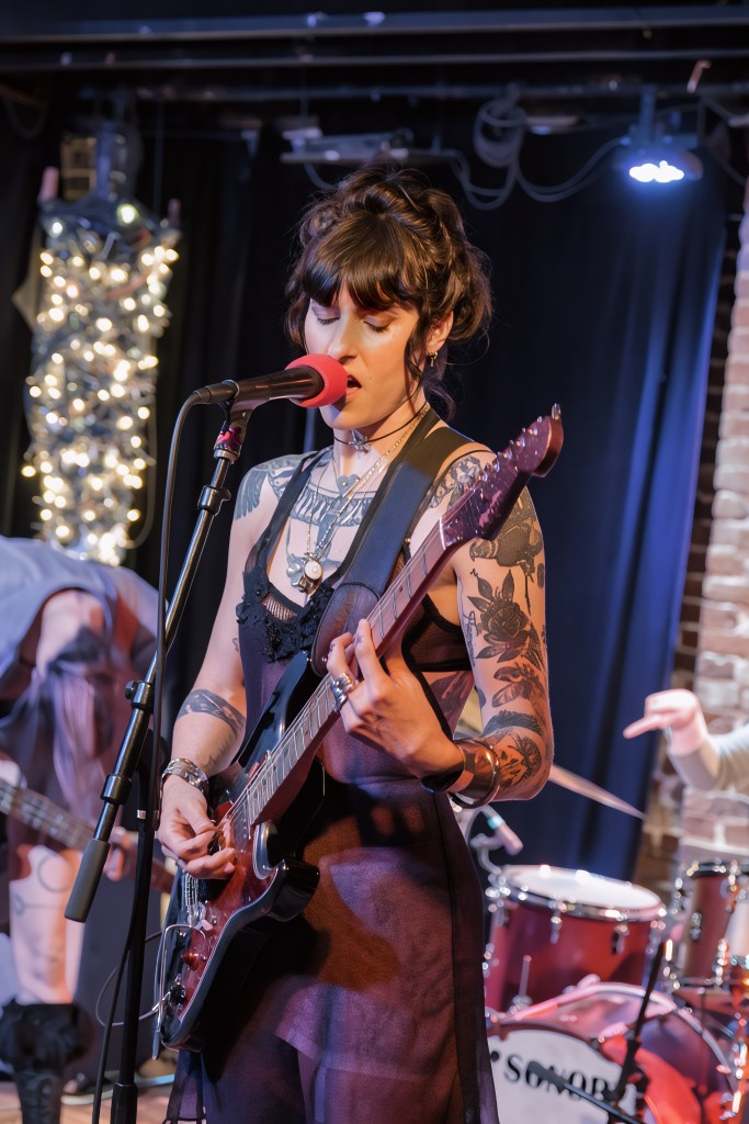 The band SKORTS performing in concert at The Basement in Nashville Tennessee