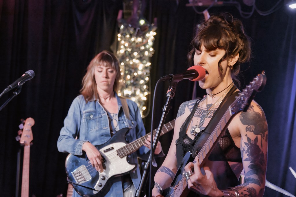 The band SKORTS performing in concert at The Basement in Nashville Tennessee
