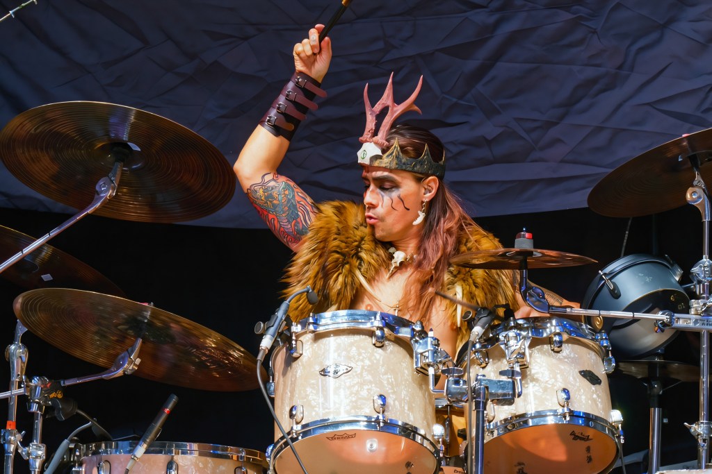 Drummer of the Band Castle Rat playing at the Pinnacle in Nashville TN