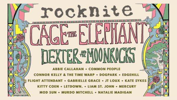 rocknite nashville poster for CMAFest Takeover with Cage the Elephant Headlining