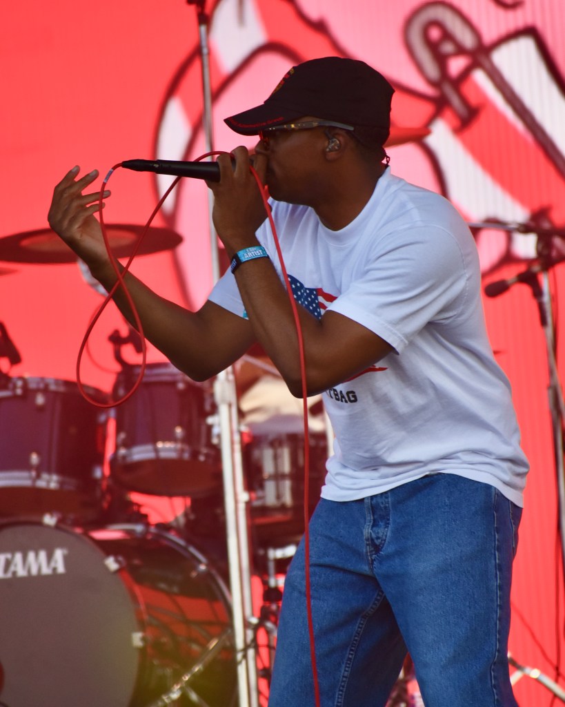 Vince Staples performing at Bonnaroo 2026