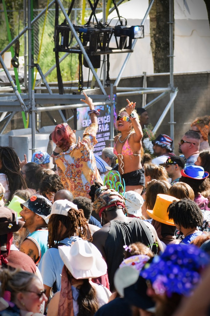 Crowd watching A Hundred Drums Performing at Hulaween 2026
